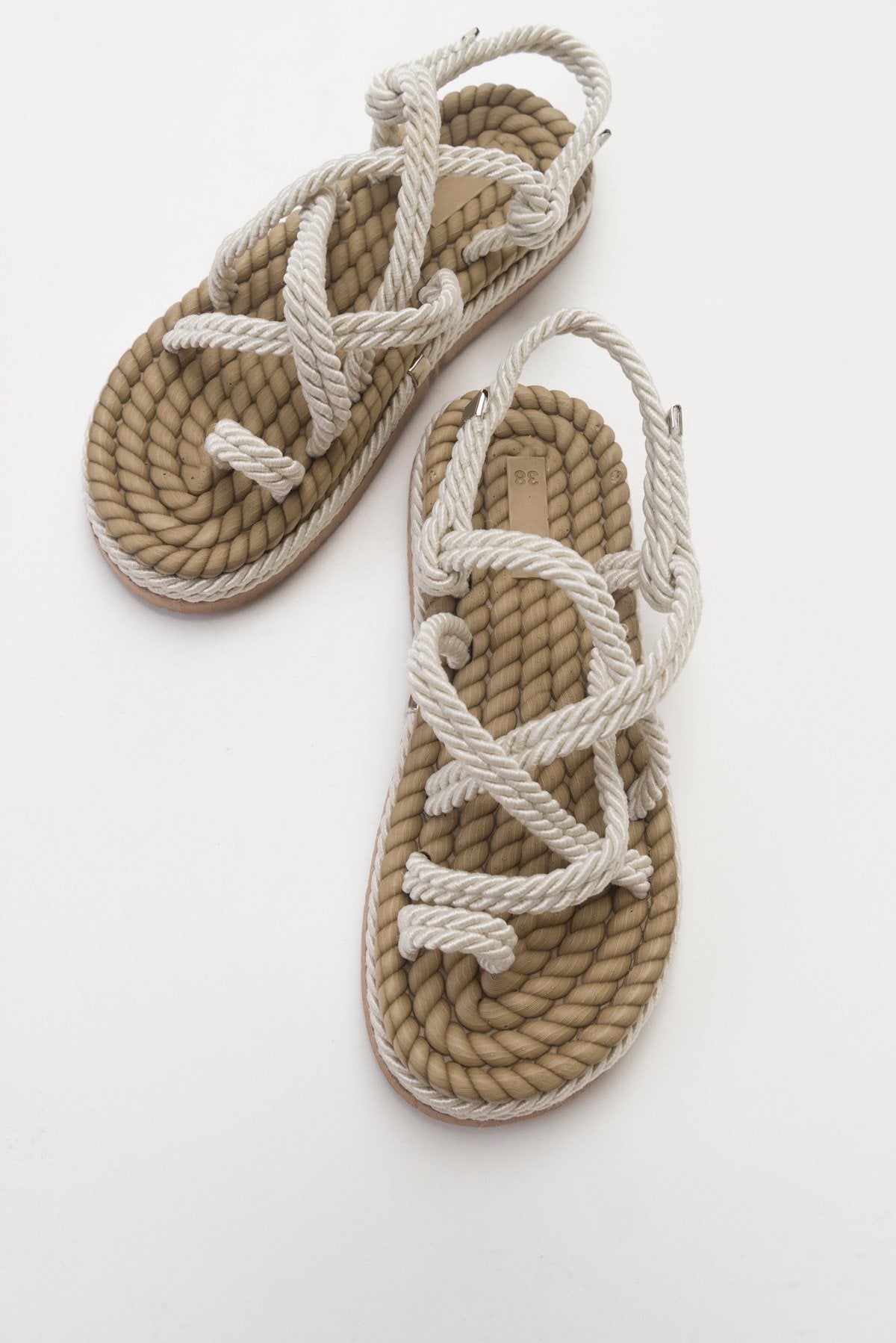 POMA Beige Sandal – front three-quarter view showing leather, SimmiUnique