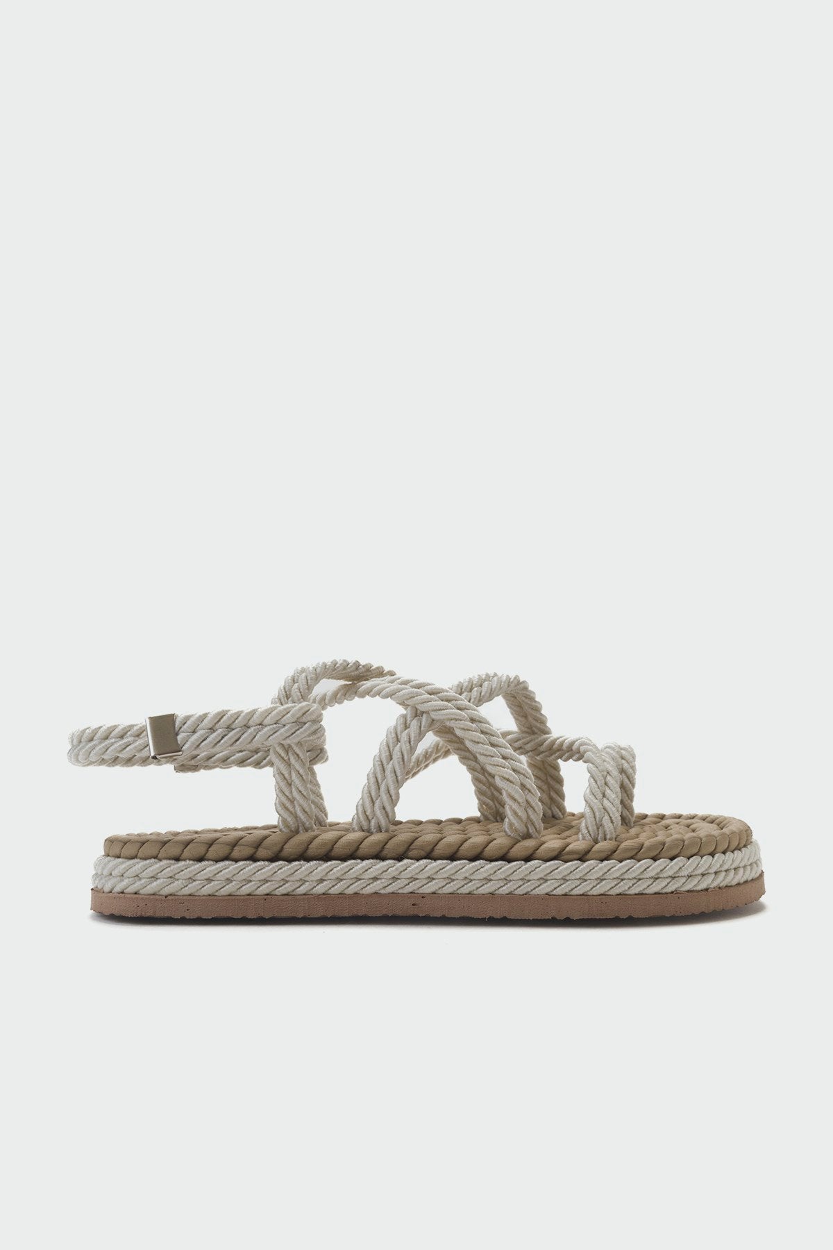 POMA Beige Sandal – top view showing leather, SimmiUnique