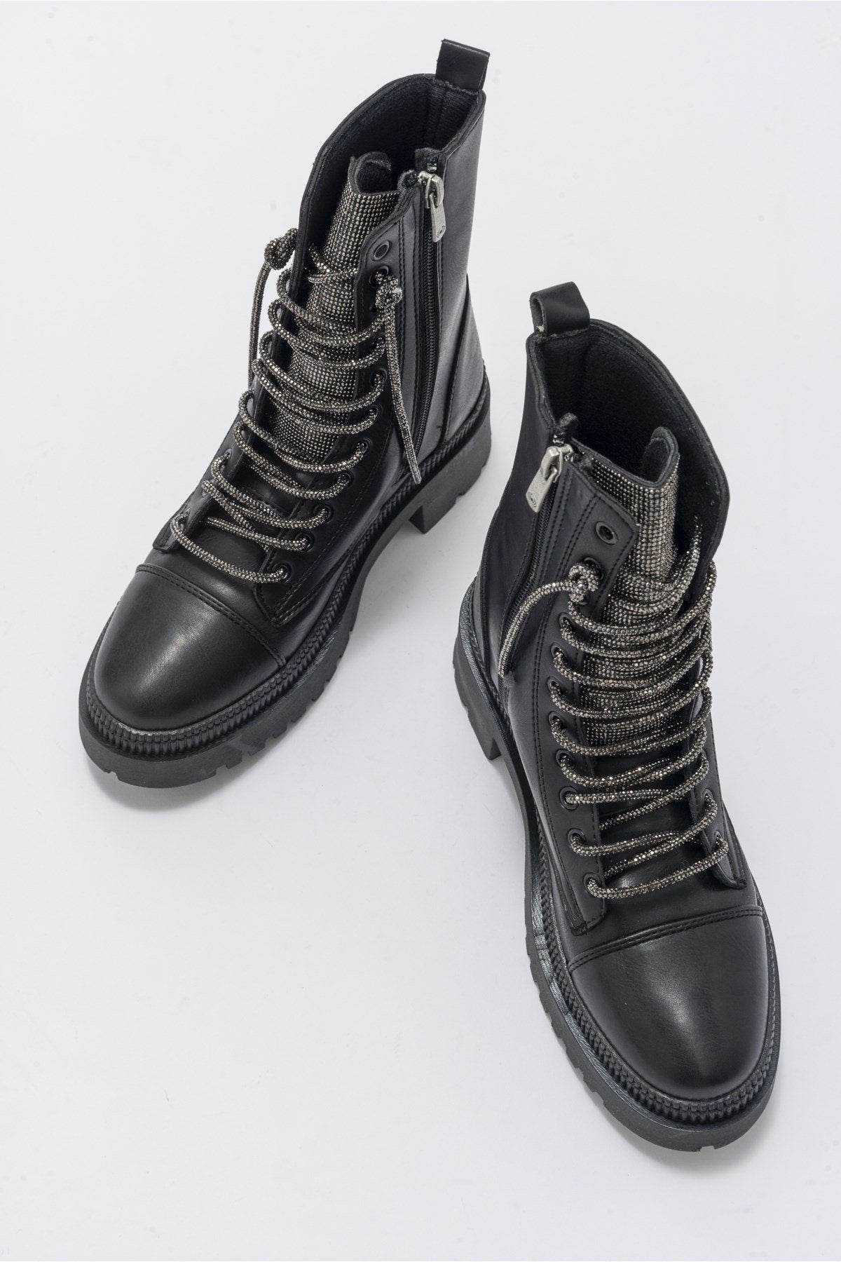 Abet - Black Boot – back view showing leather, black, SimmiUnique