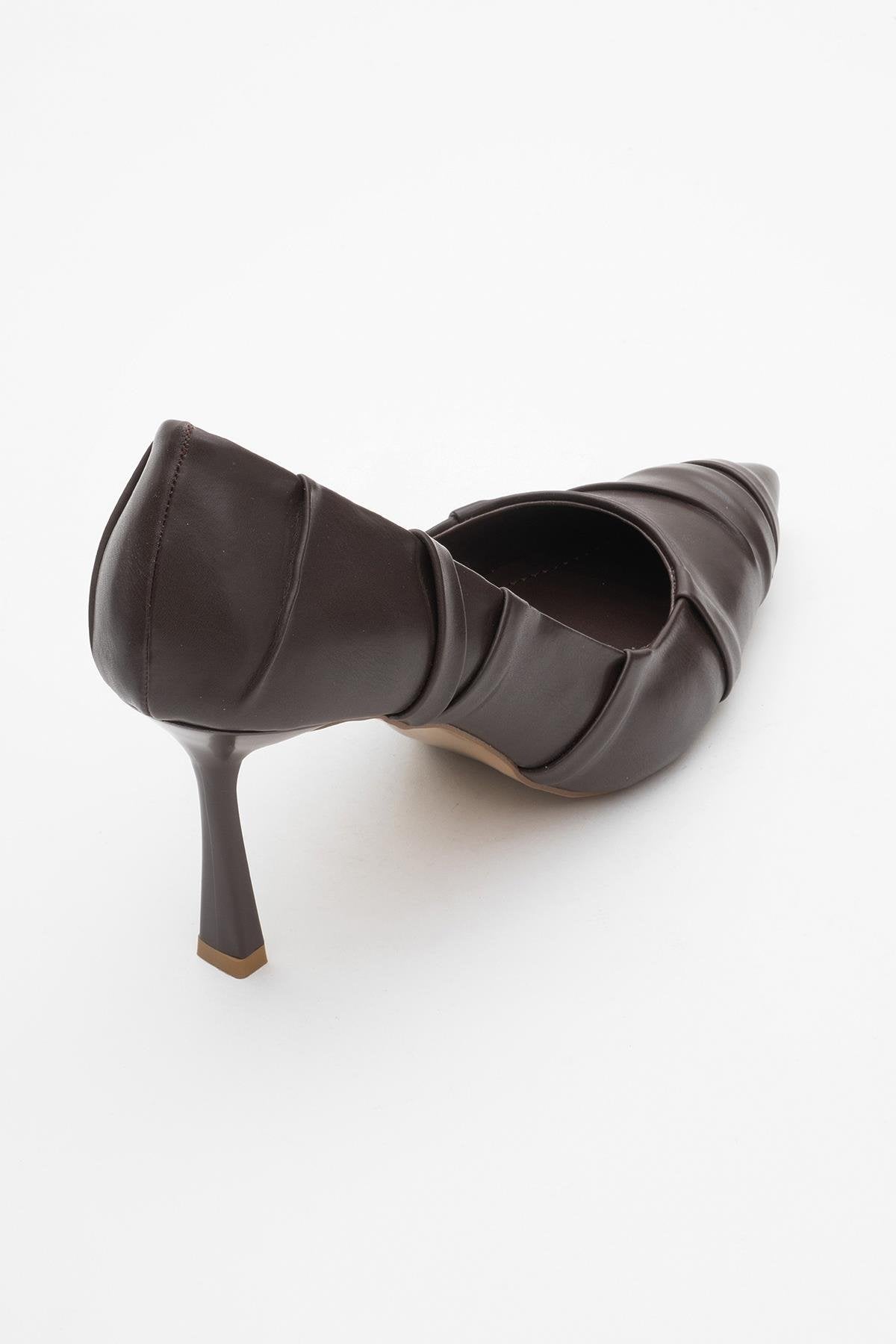 Anly - Brown Stiletto – back view showing leather, SimmiUnique