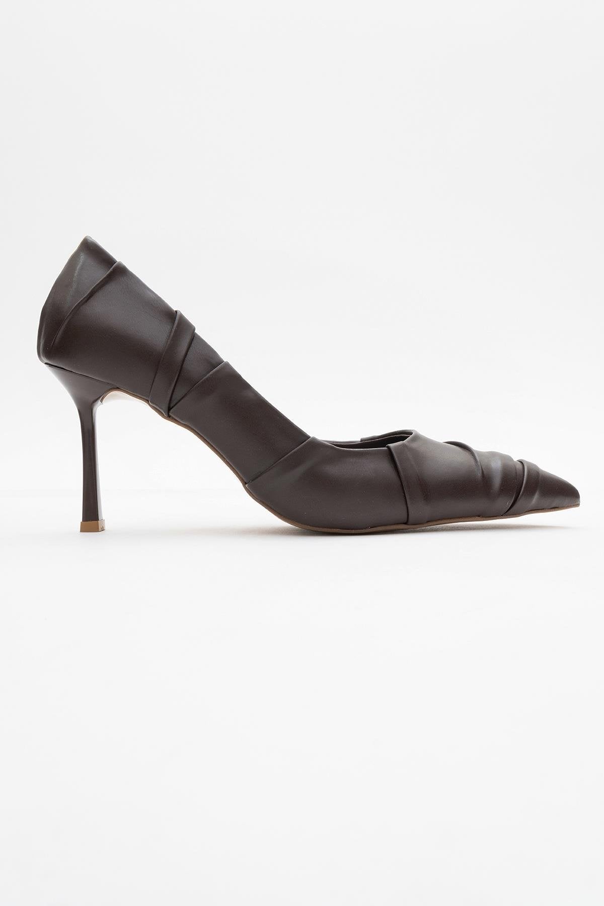 Anly - Brown Stiletto – top view showing leather, SimmiUnique