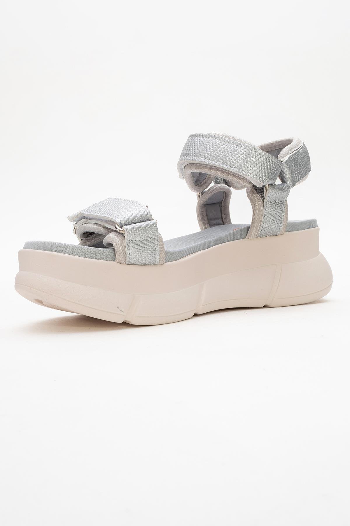 4760 - Metallic Sandal – heel view showing leather, metallic, SimmiUnique