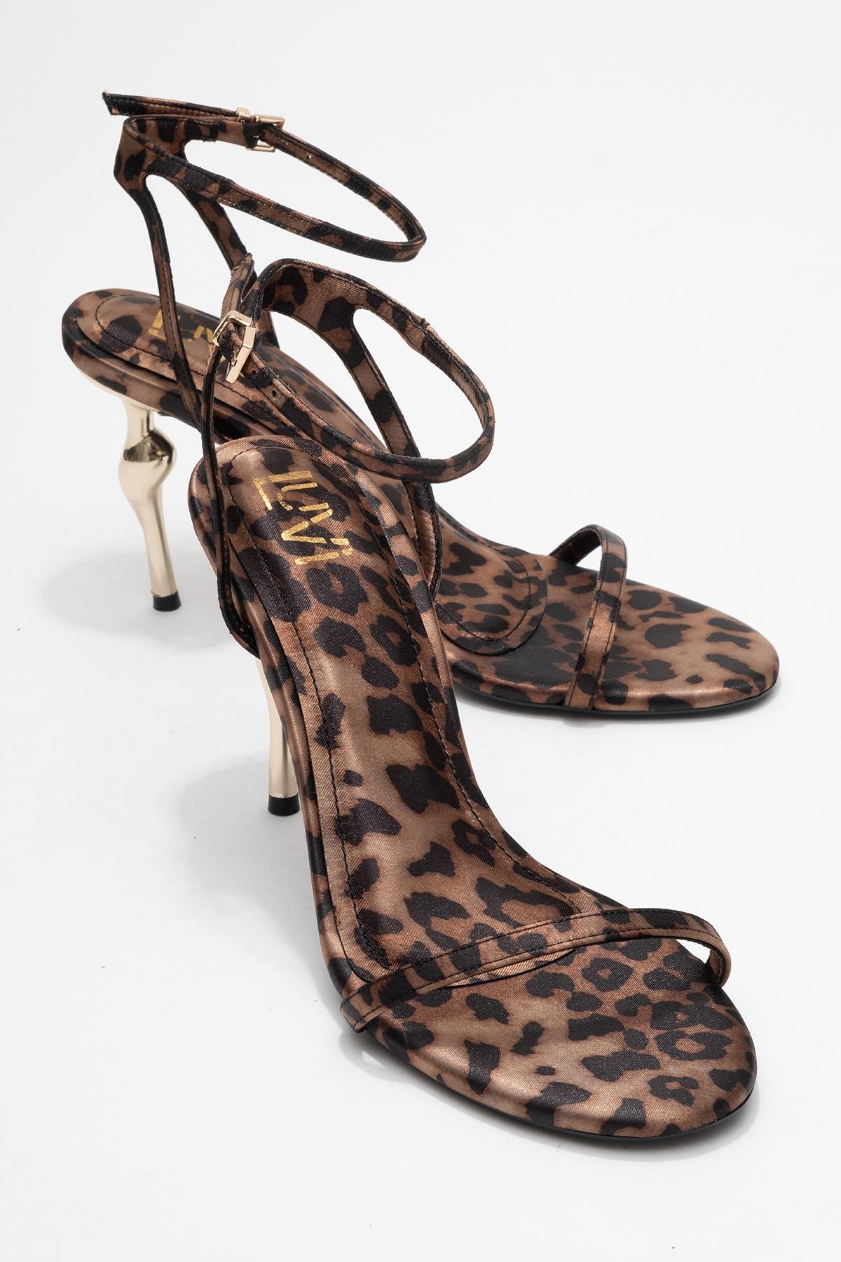 Jasmin - Black/Yellow Patterned Single-Band Stiletto Heel Shoe – front three-quarter view showing black, SimmiUnique