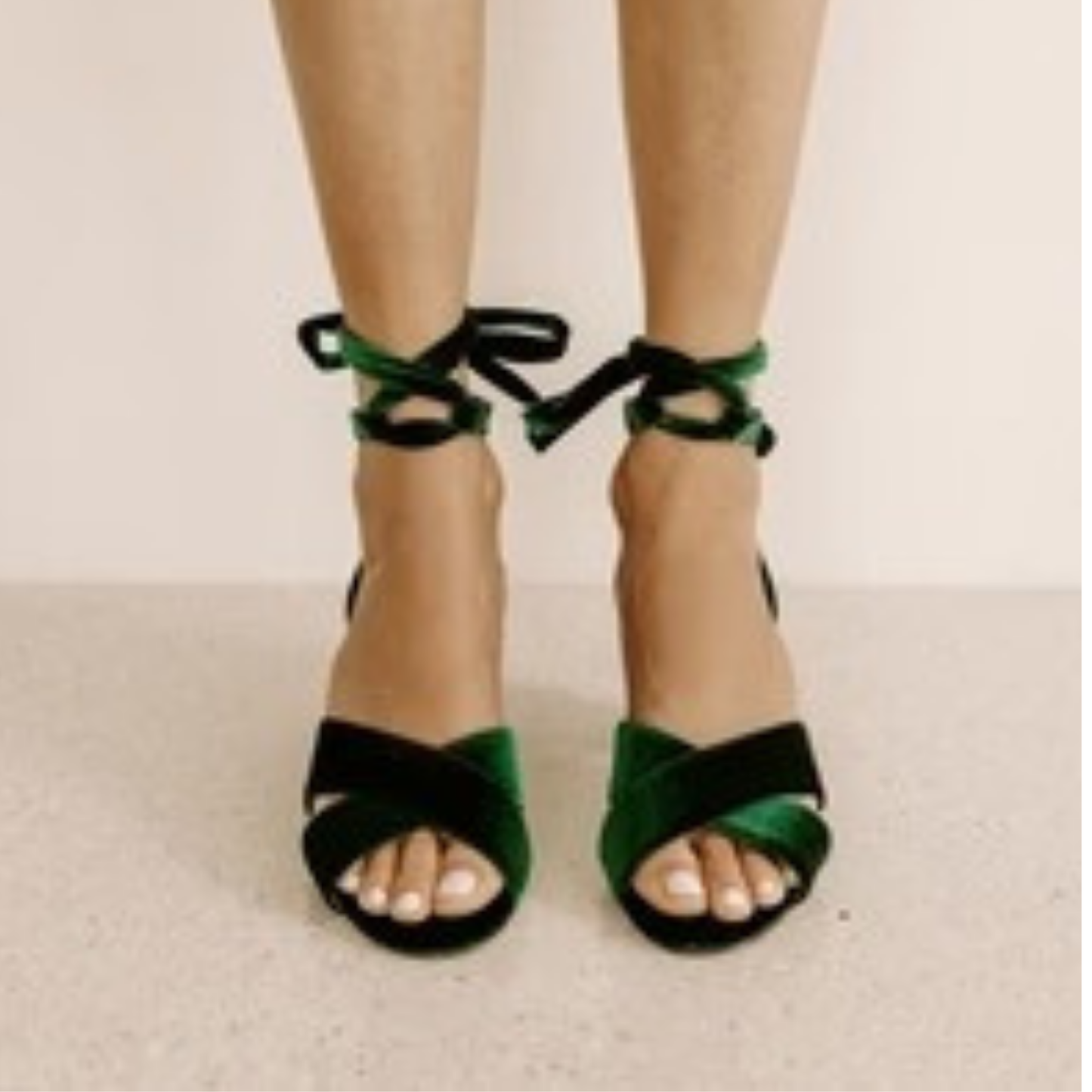 PASSION - EMERALD WEDDING SHOES LOW BLOCK HEEL - FINAL SALE