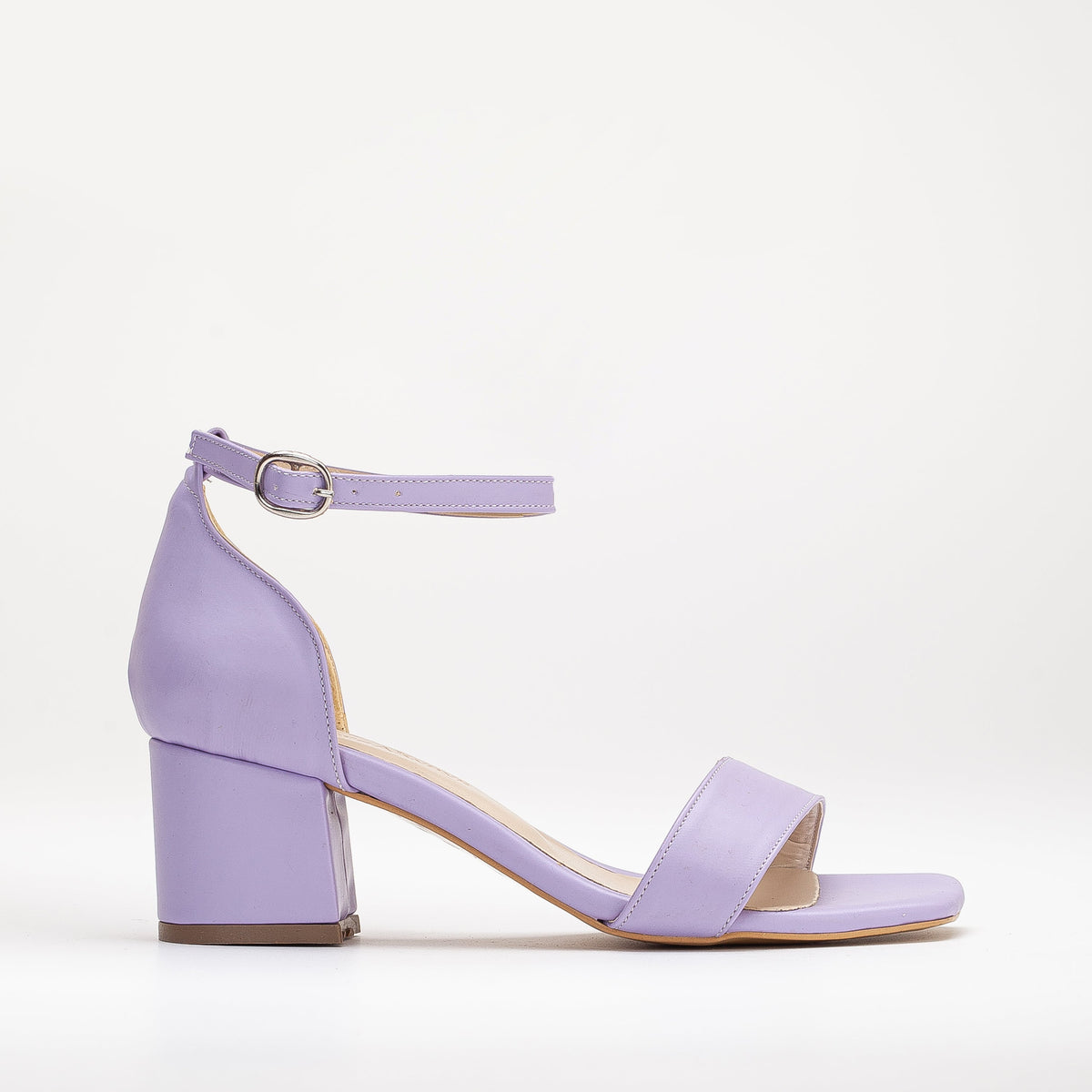 Hera - Lilac Sandals with Ribbon – top view showing leather, SimmiUnique