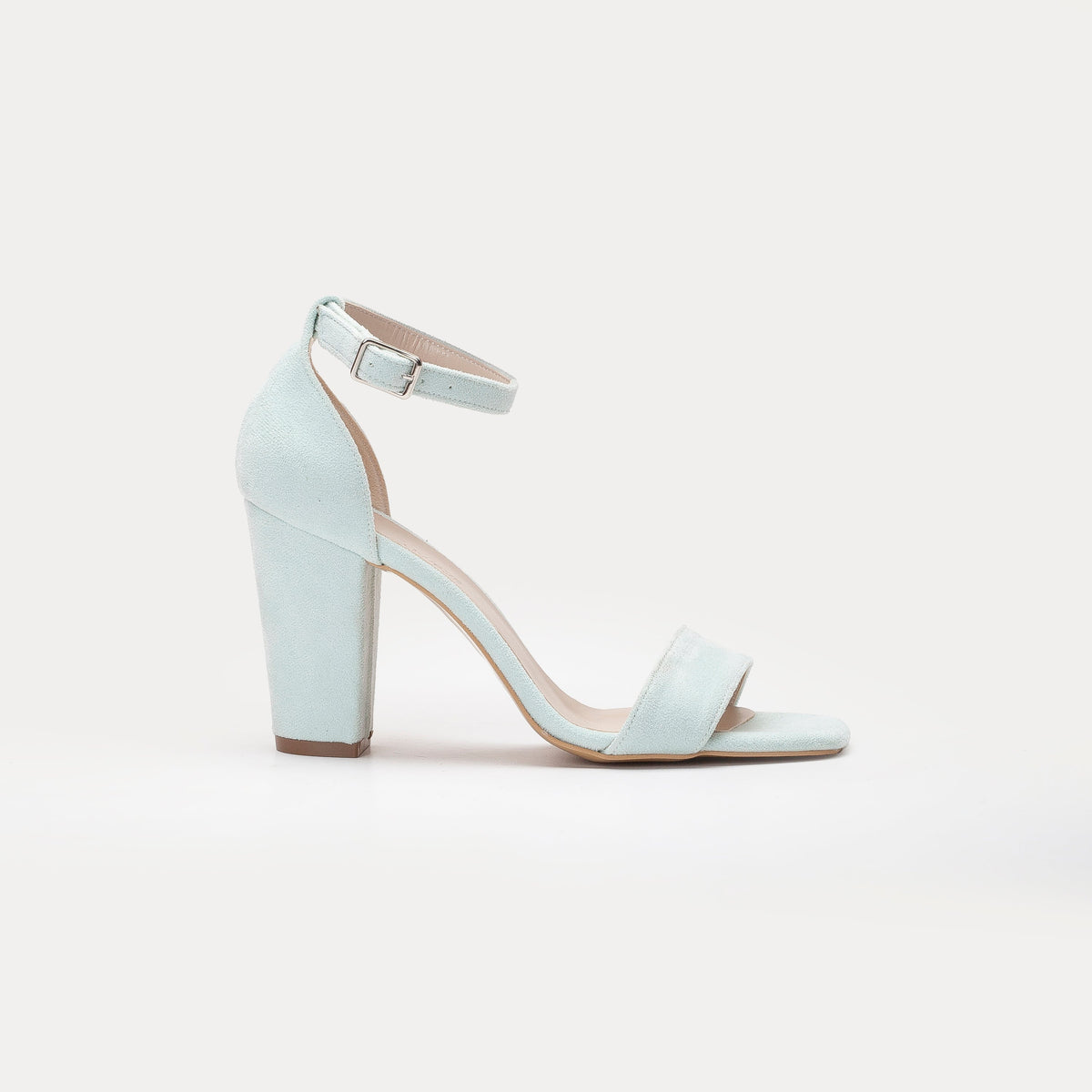 Melissa - Mint Green Sandals with Pearls – top view showing pearl, leather, suede, SimmiUnique