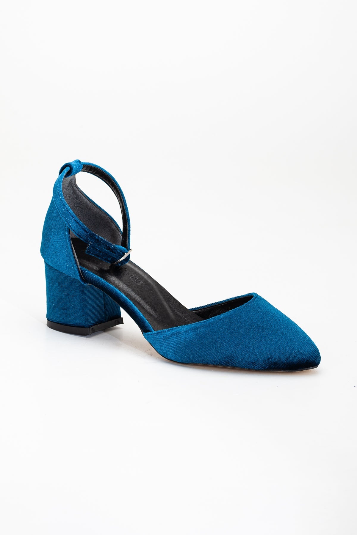 Miranda - Teal Blue Velvet Bridal Shoes with Pearls – pair view showing pearl, velvet, suede, SimmiUnique
