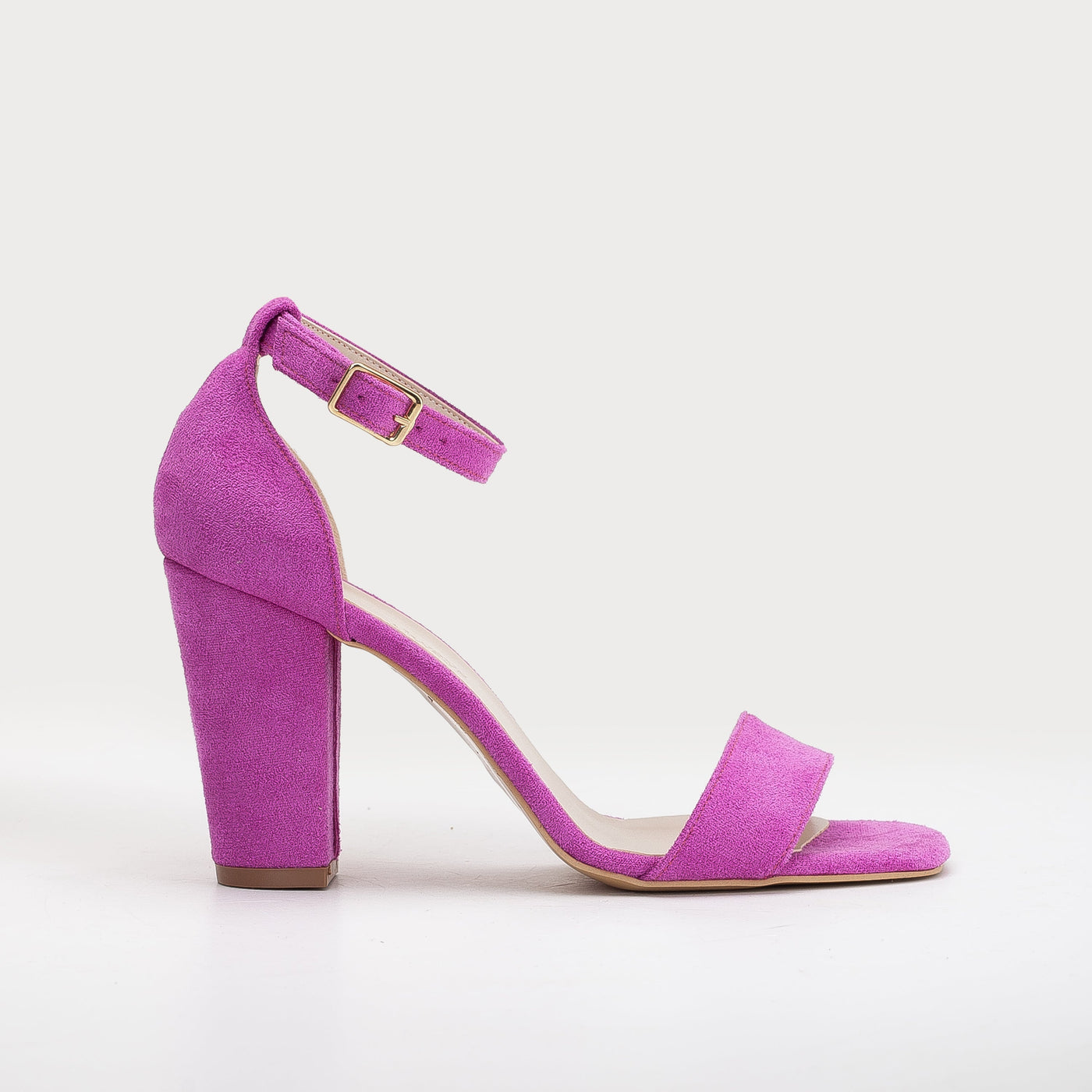 Melissa - Fuchsia Suede Sandals with Pearls – top view showing pearl, leather, suede, SimmiUnique