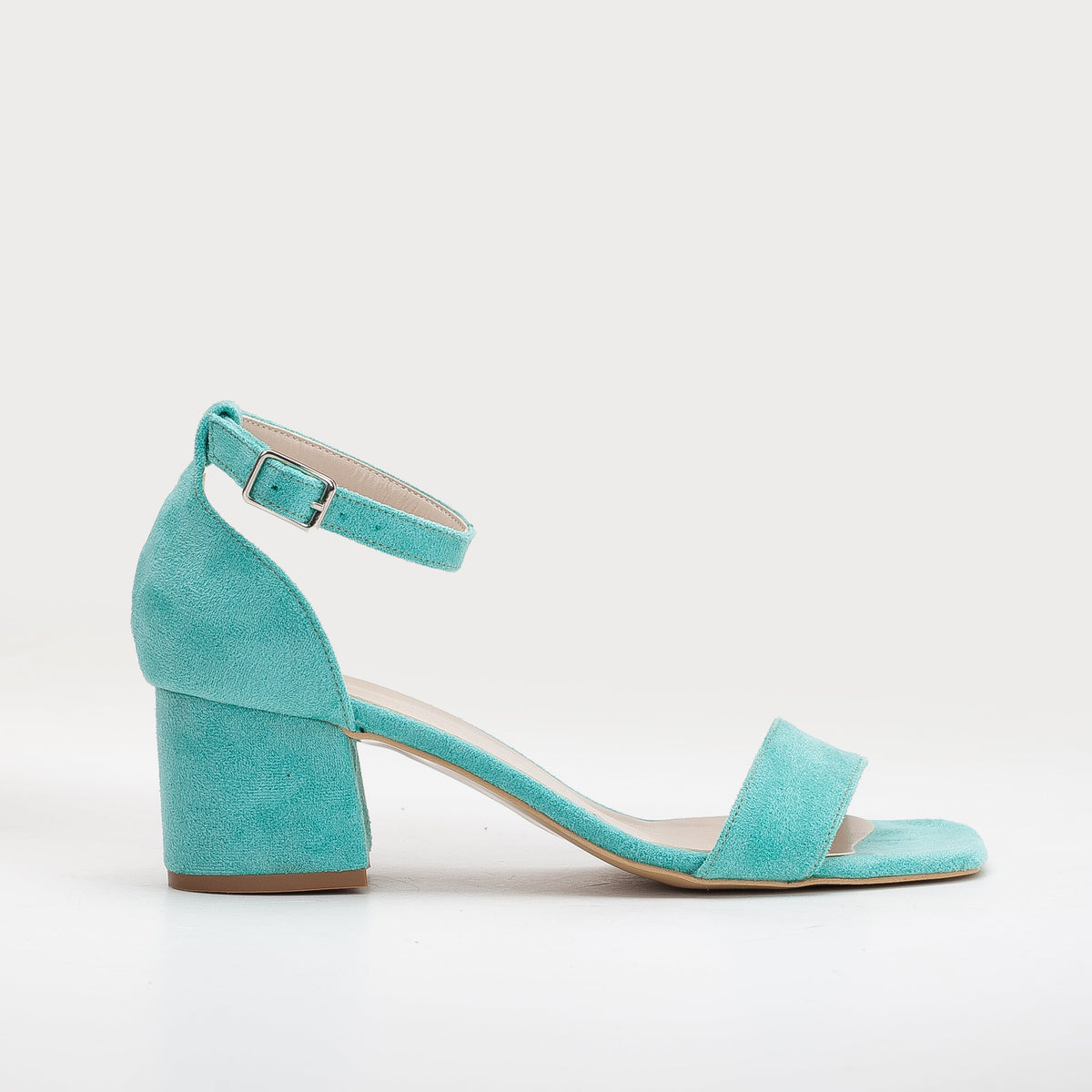 Illy - Aqua Blue Bridal Shoes with Pearls – pair view showing pearl, leather, suede, SimmiUnique