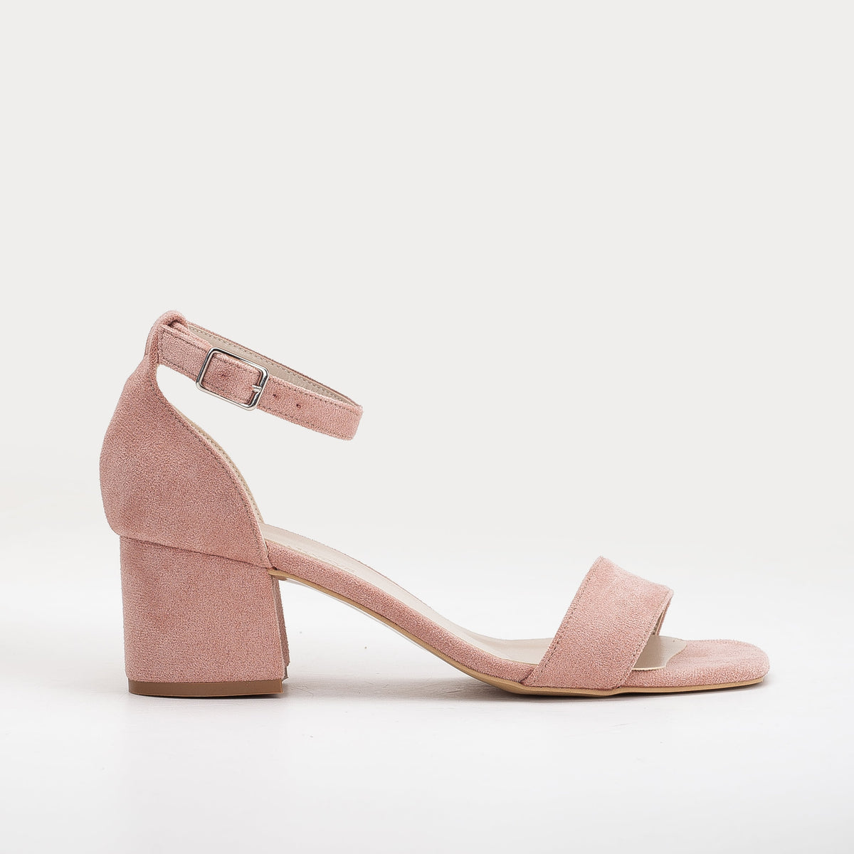 Illy - Dusty Pink Suede Sandals with Pearls – pair view showing pearl, leather, suede, SimmiUnique
