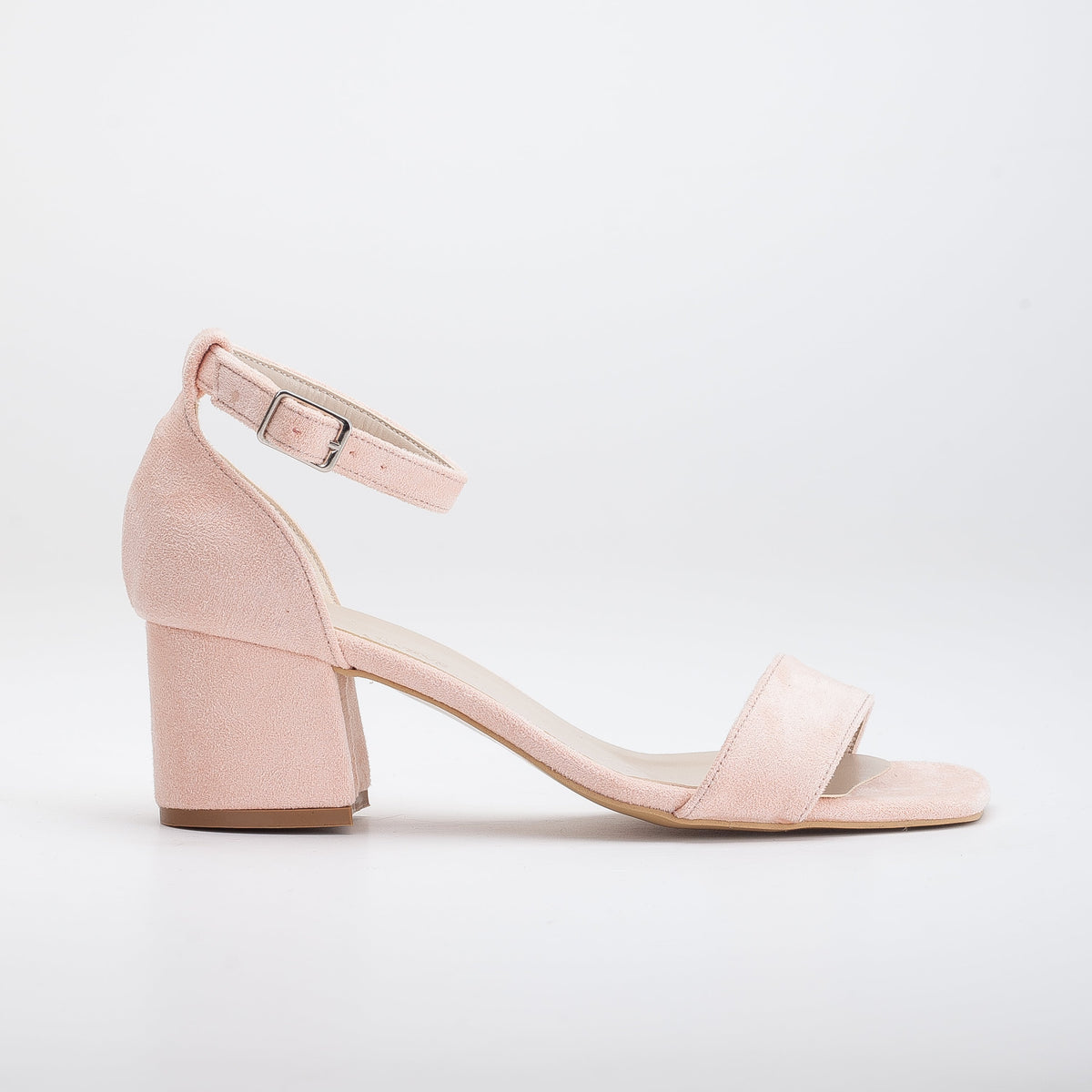 Illy - Coral Suede Sandals with Pearls – top view showing pearl, leather, suede, SimmiUnique