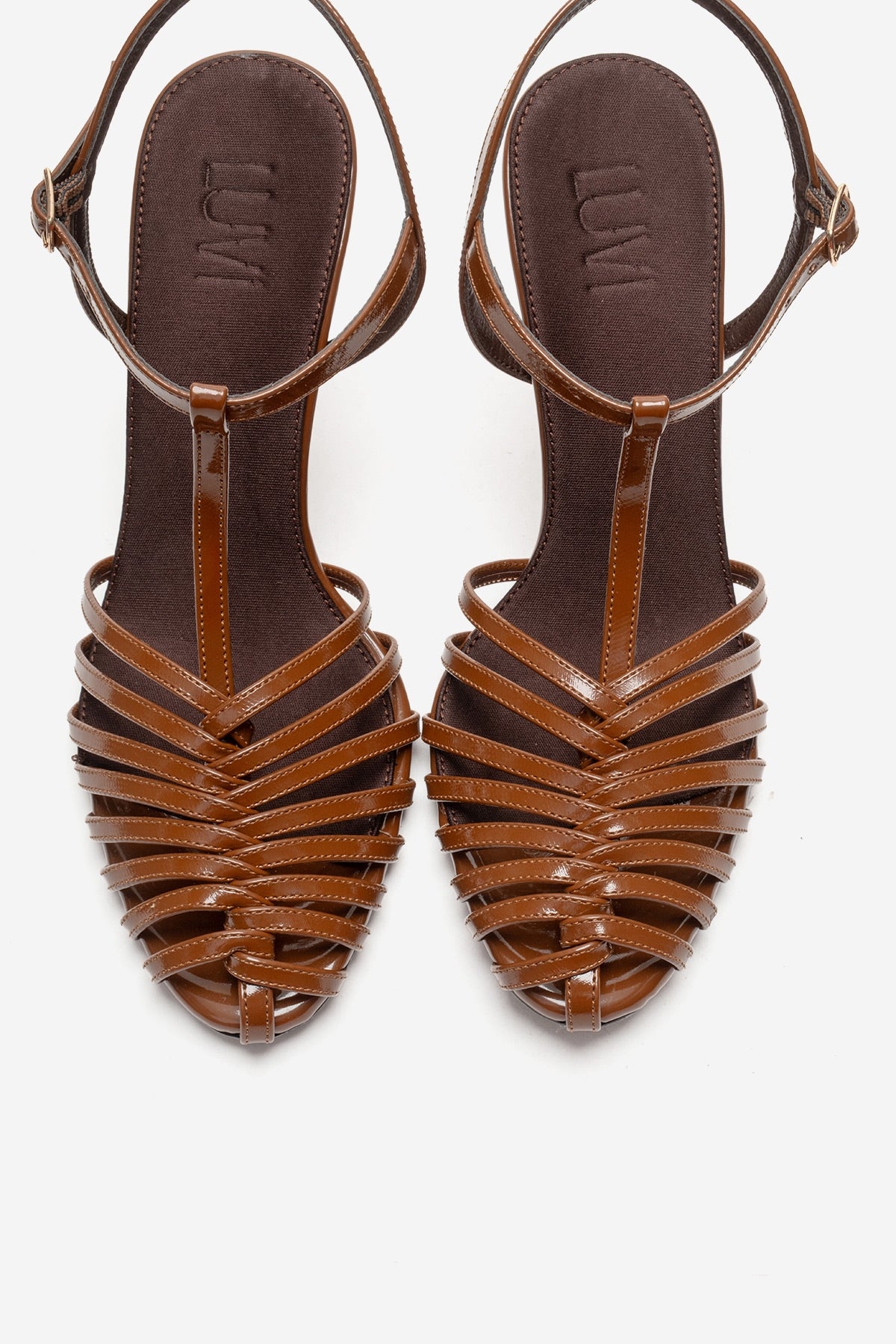 PASION - Cognac Stiletto Pump – side view showing leather, SimmiUnique