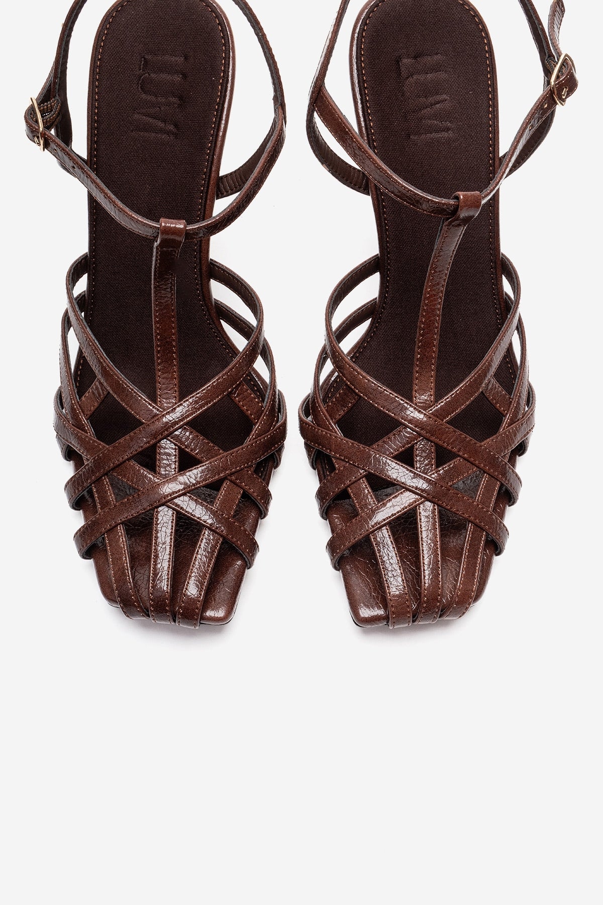 ALLOS - Brown Genuine Leather Stiletto Pump – side view showing leather, SimmiUnique
