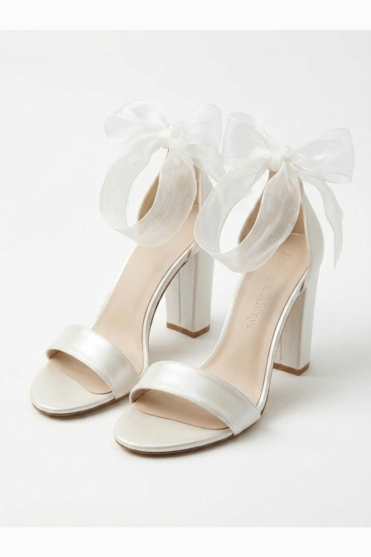 Aviora Block Heel Wedding Sandal – heel view showing bow, red, SimmiUnique