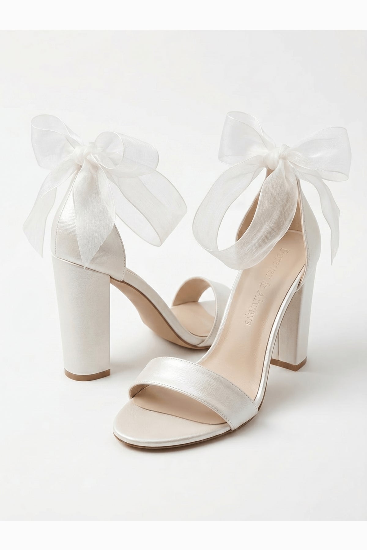 Aviora Block Heel Wedding Sandal – back view showing bow, red, SimmiUnique