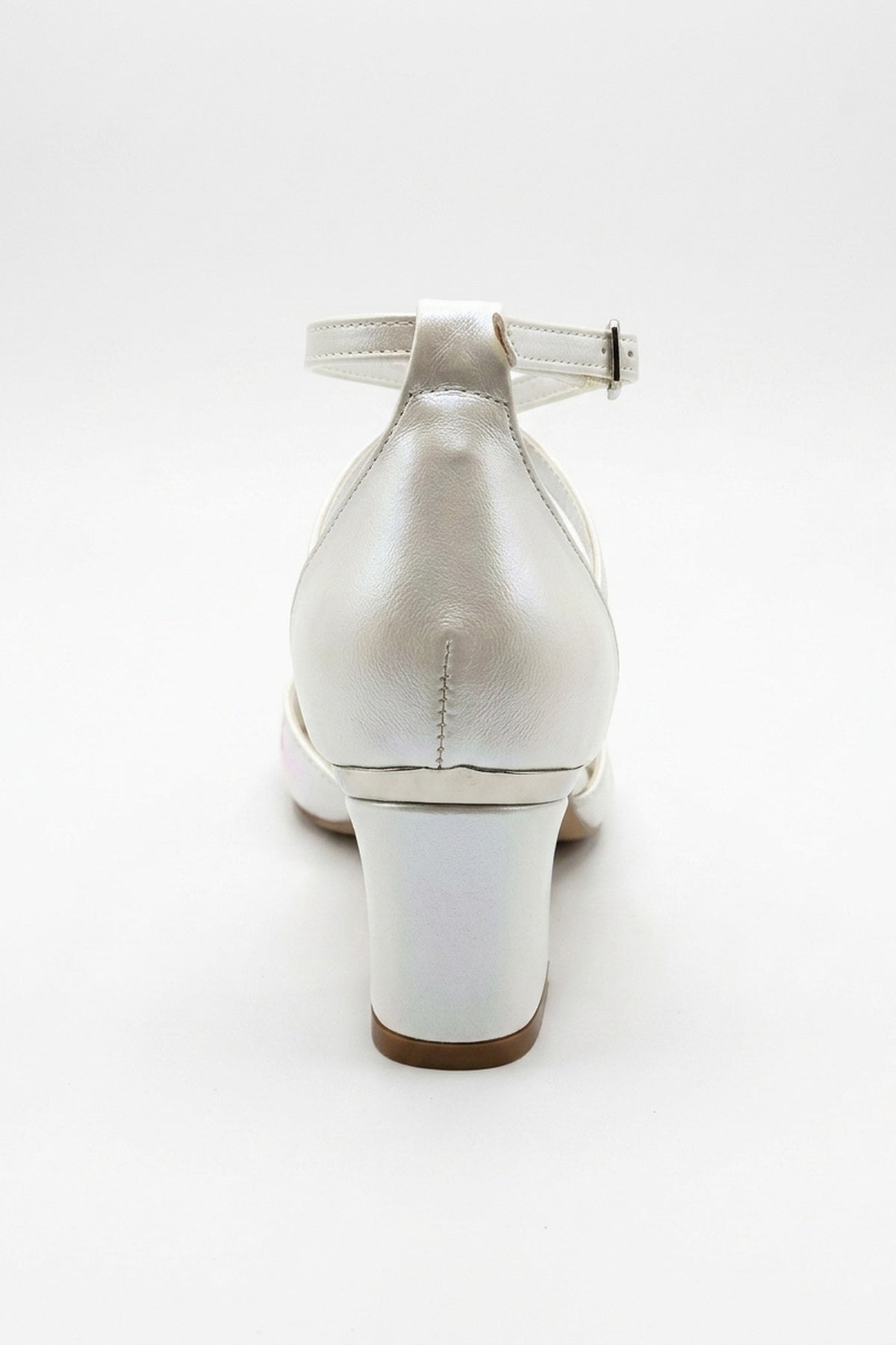 Lorelai Ivory Embroidered Mesh Pumps – detail view showing beaded, mesh, metallic, SimmiUnique
