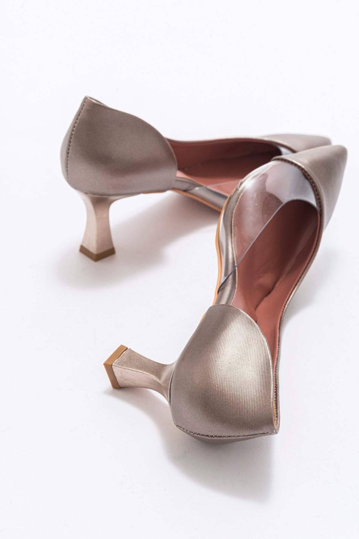 Vera Copper Pointed Toe Pump – back view showing leather, SimmiUnique
