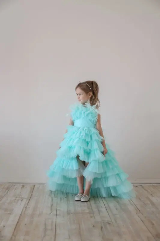 Alana Princess mermaid-style party dress in emerald green - photo 1