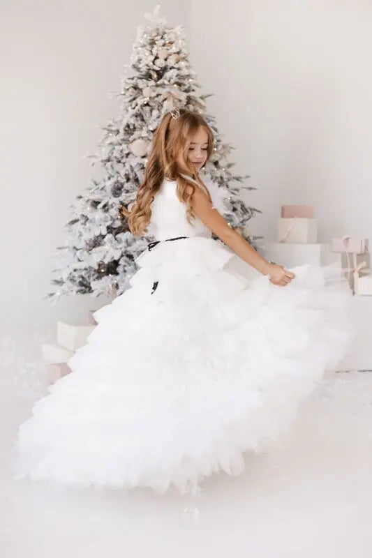 Alana Princess mermaid-style party dress in emerald green - photo 10
