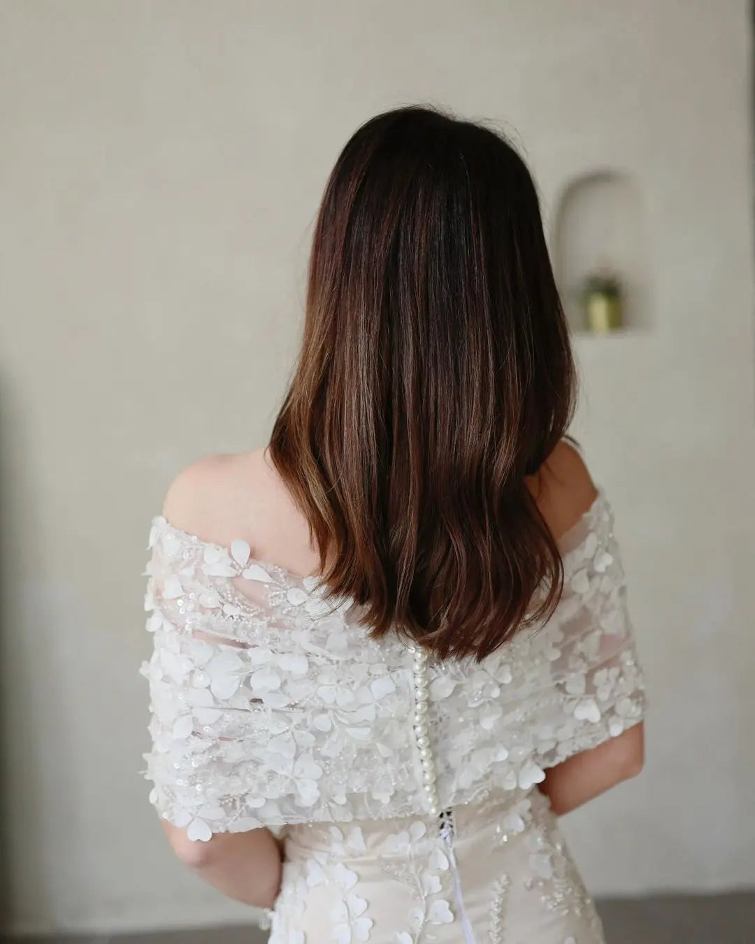 Dress Aria Satin sea – side view