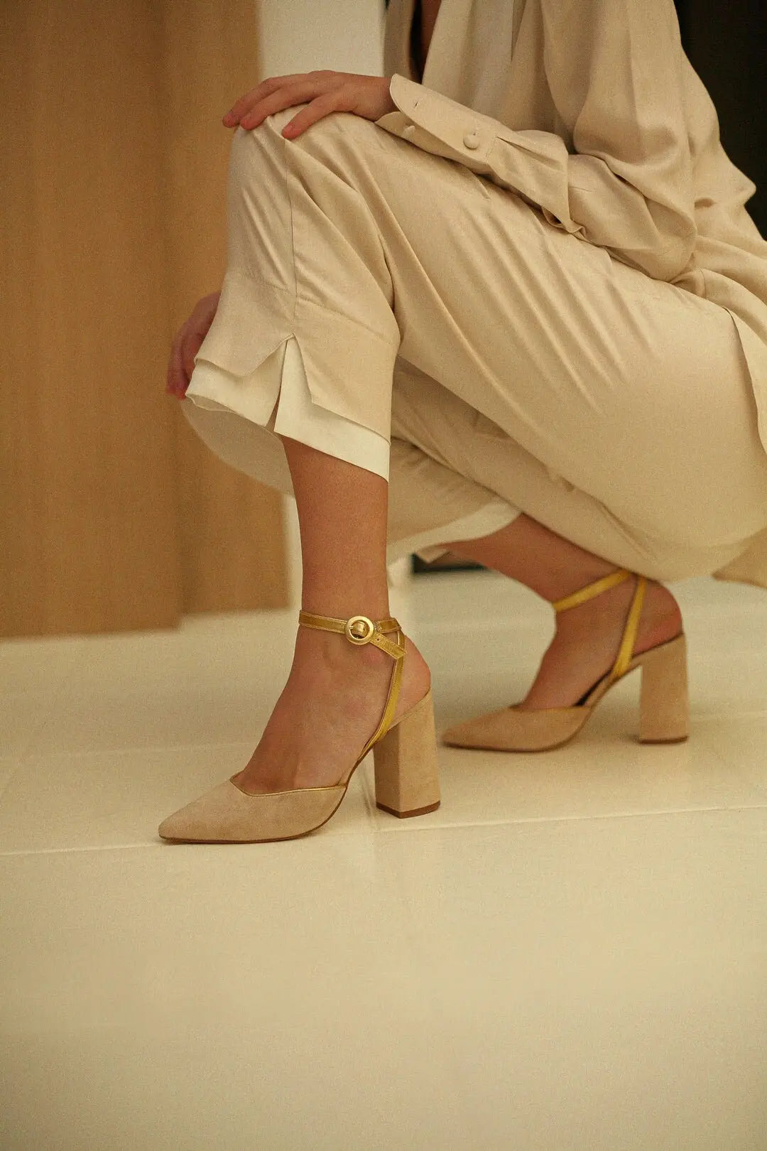 BeiGe Custom Made Heels (Beige) – detail shot