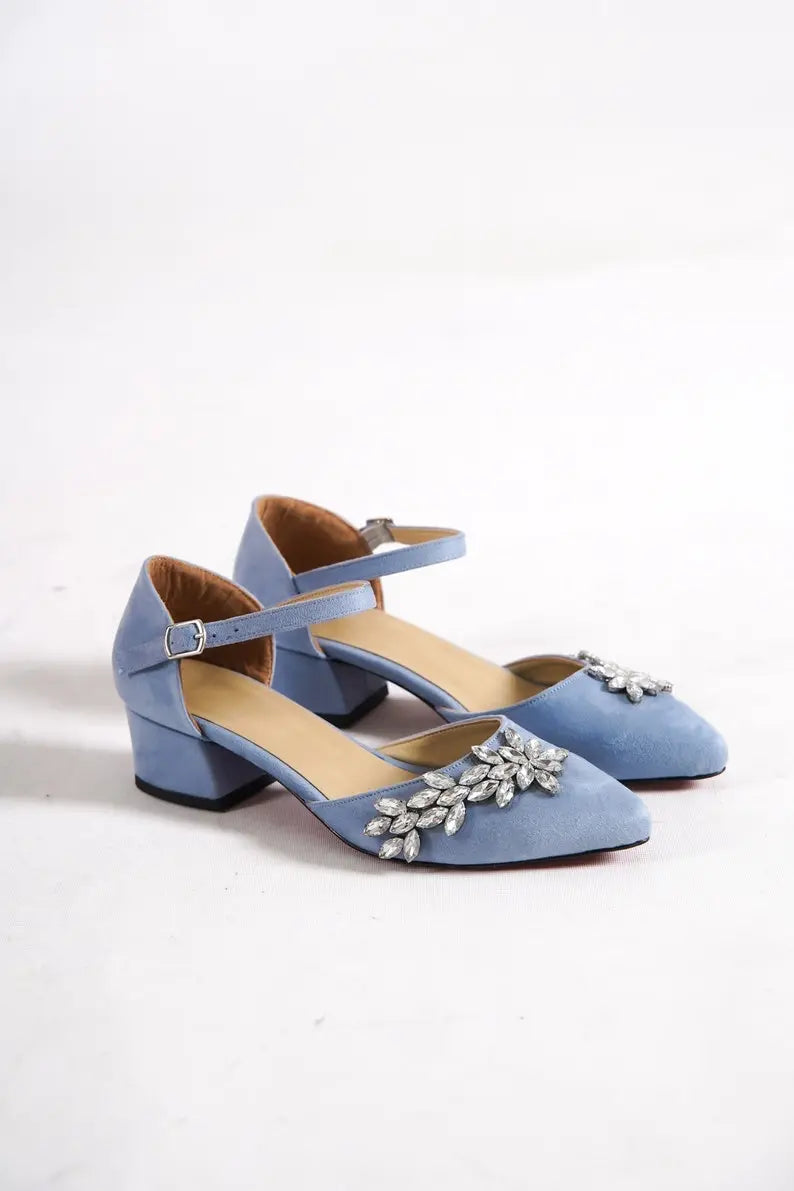 Blue Wedding Shoes – detail shot