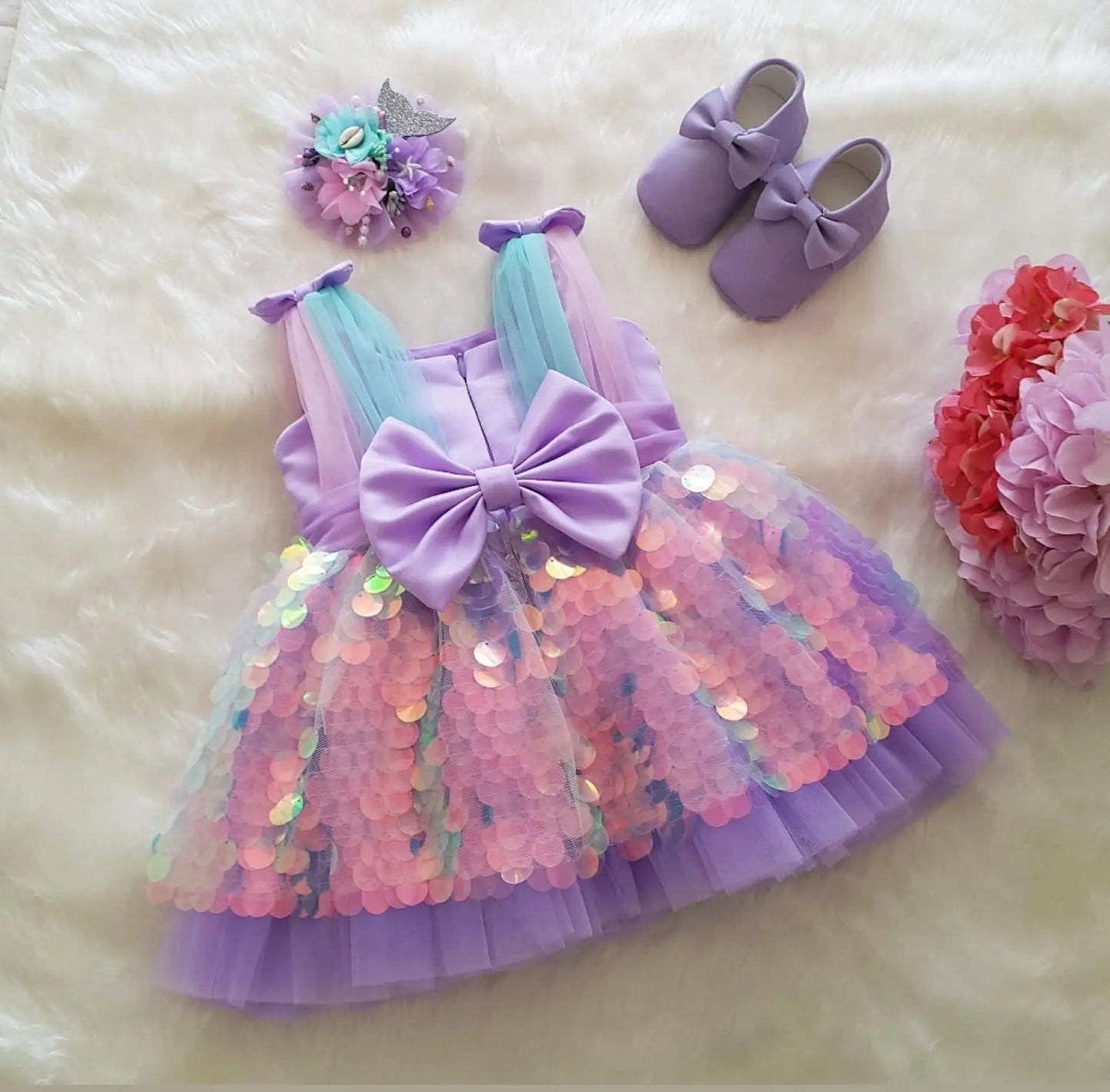 baby girl dress for birthday parties, weddings, newborn photoshoots and special occasions