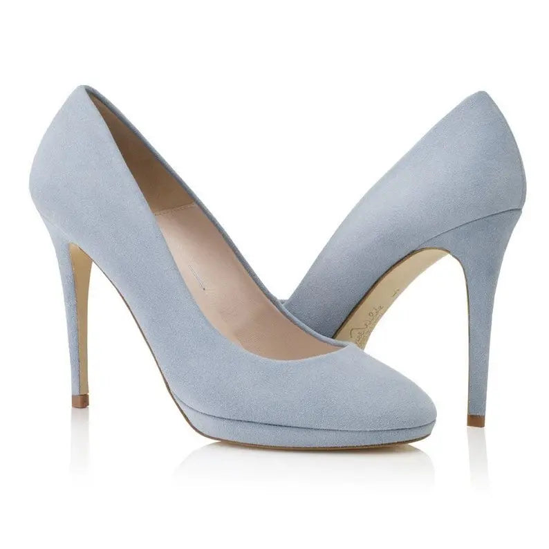 Blue Custom Made Heels (Blue) – close-up