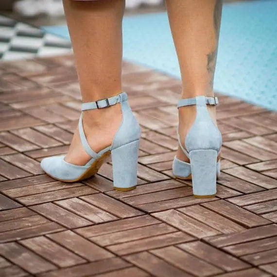 Blue Custom Made Heels – styled look