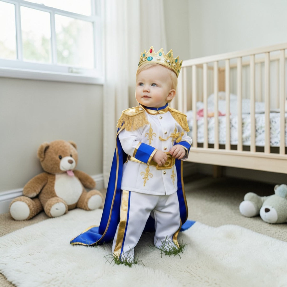 Royal Baby Boy Outfit Prince Costume Birthday Set – full outfit view