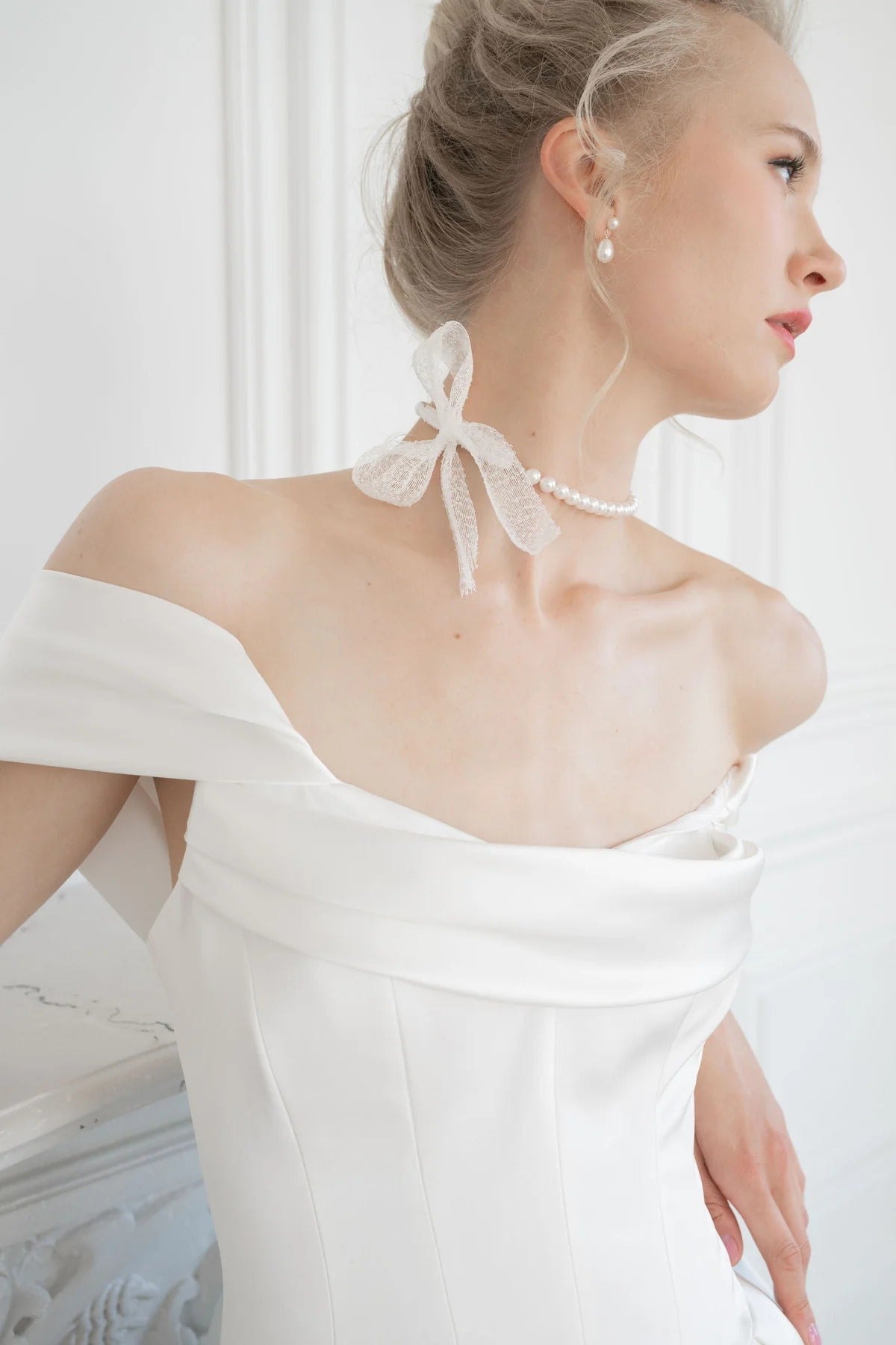 Amina Satin Corset Wedding Dress, luxury bridal gown, additional product image 2 by SimmiUnique