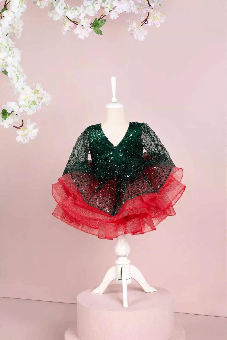 Gabrielle mermaid-style dress in green - photo 3