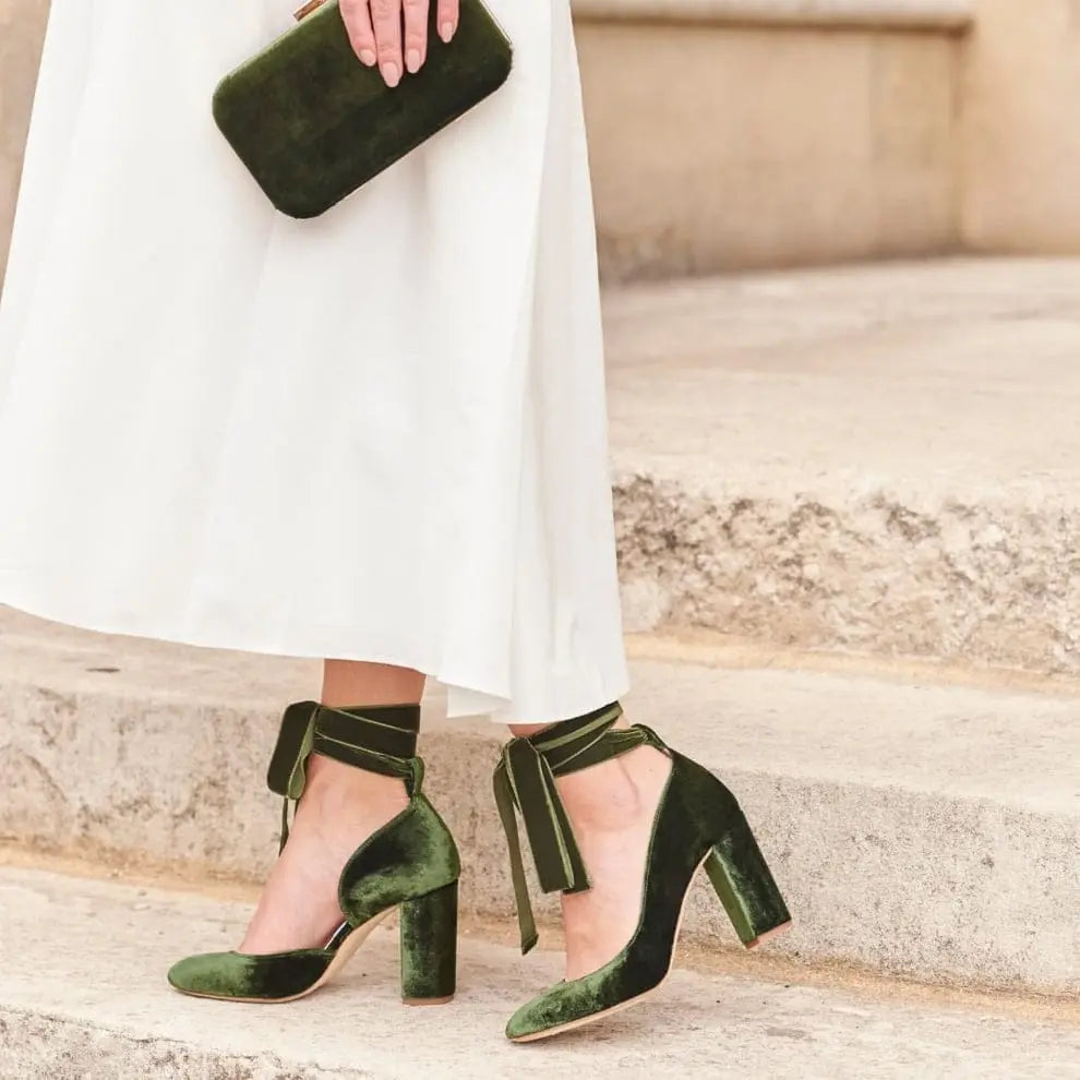 Hetty Mid Forest Green Wide for weddings