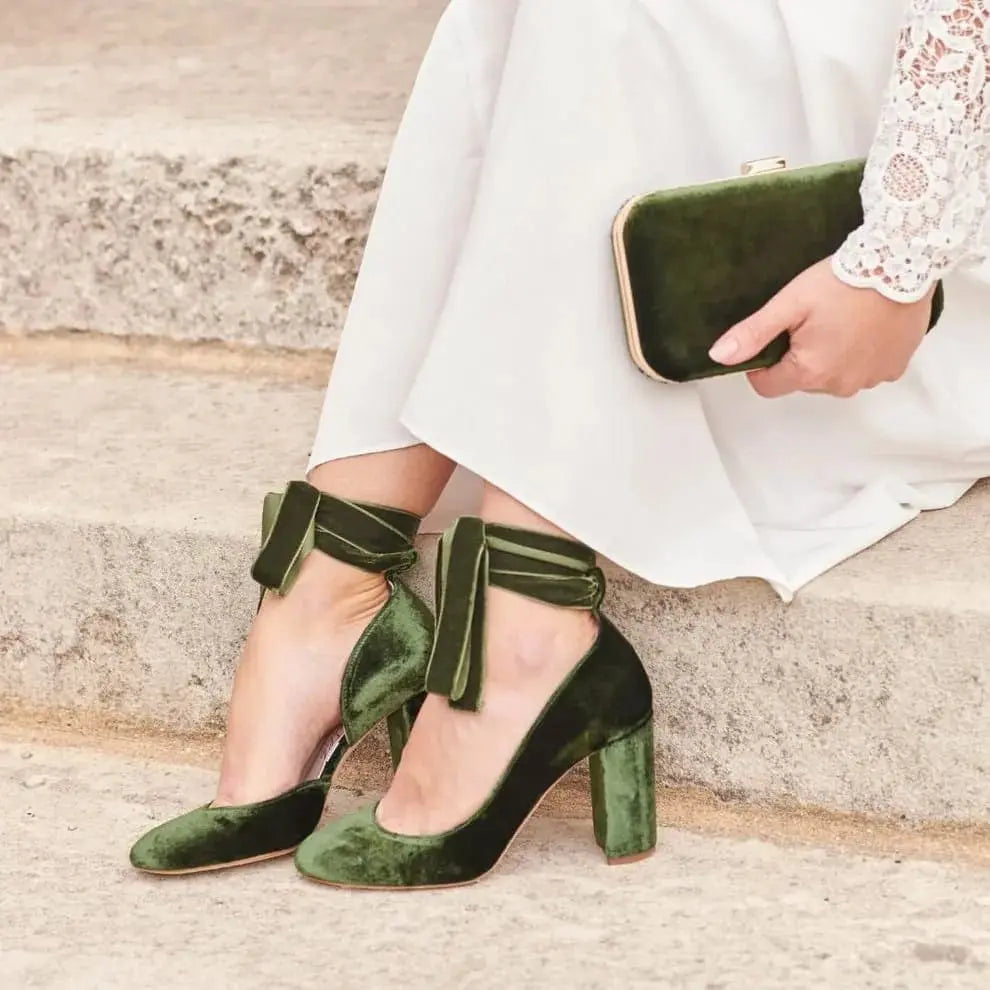 Hetty Mid Forest Green Wide – styled look