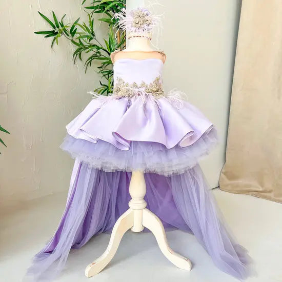 Hi-Low Ivy Swan Dress in purple - photo 1
