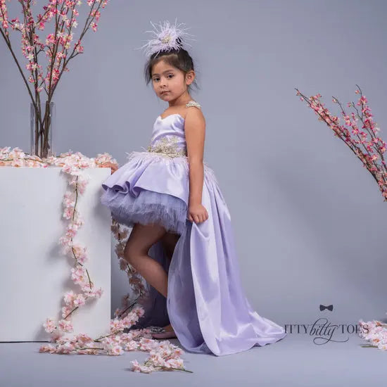 Hi-Low Ivy Swan Dress in purple - photo 6