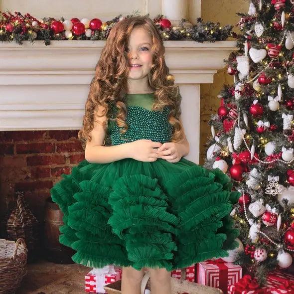 tulle white baby girl dress for birthday parties, weddings, newborn photoshoots and special occasions