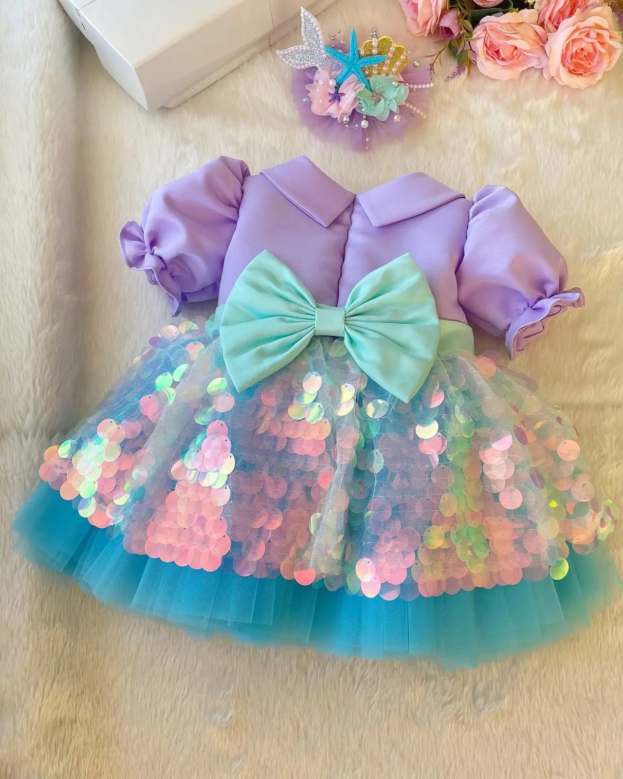 Mermaid dress , Girl Dress Special Occasion, First Birthday Dress, simmiunique Mermaid dress , Girl Dress Special Occasion, First Birthday Dress, simmiunique