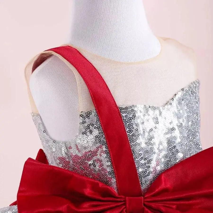New Season Lace Girl Party Dress in red - photo 5