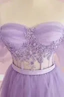 Romantic bridal boho dress close-up