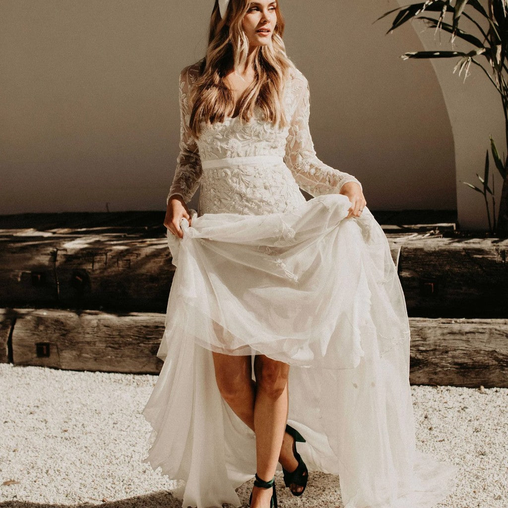 PASSION - EMERALD WEDDING SHOES LOW BLOCK HEEL - FINAL SALE