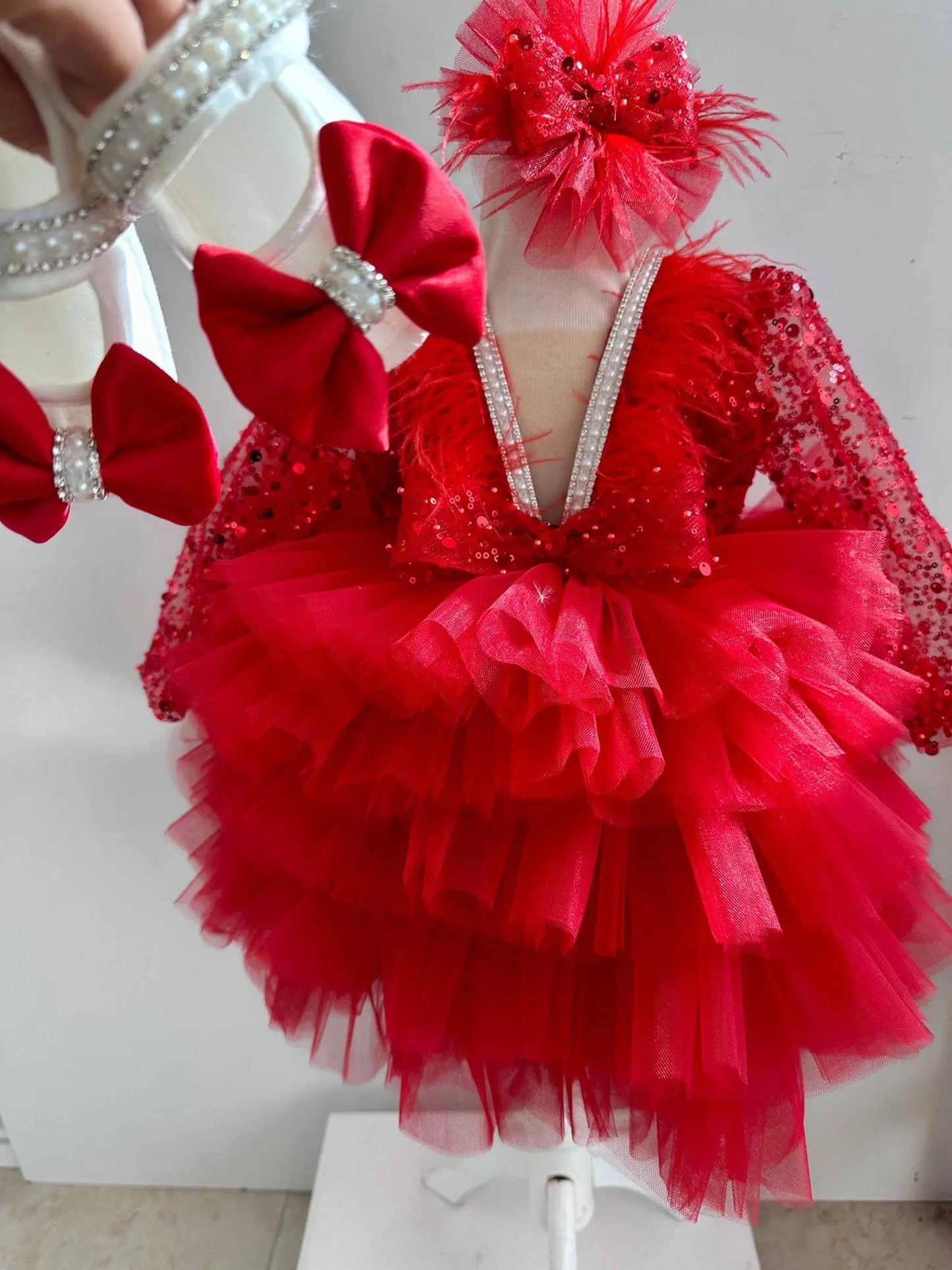 baby girl dress for birthday parties, weddings, newborn photoshoots and special occasions