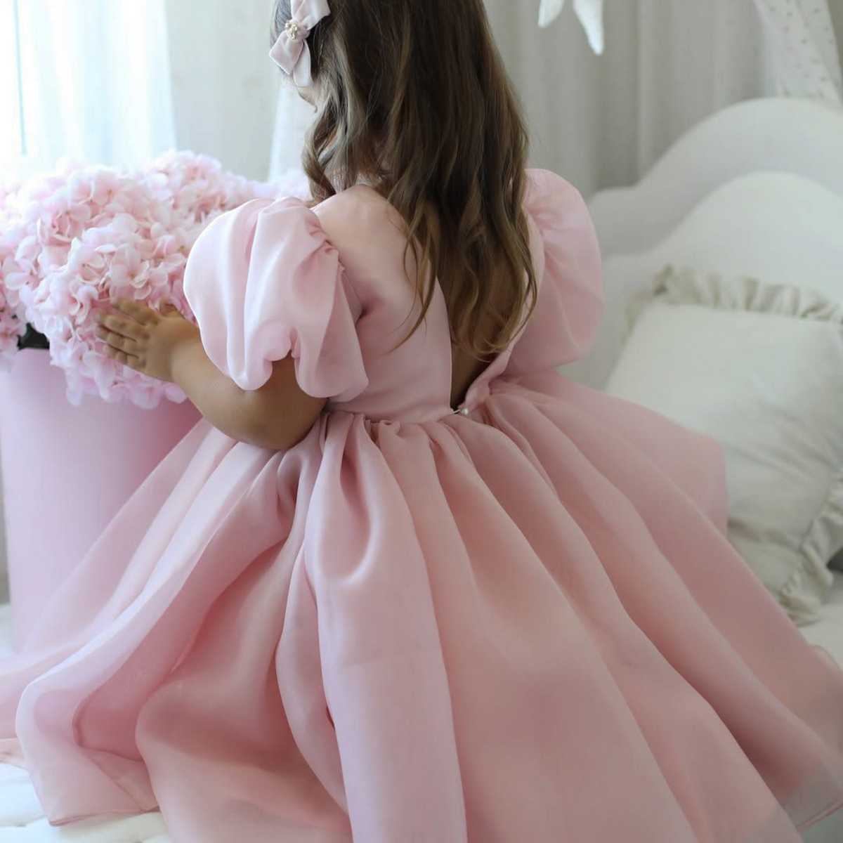 Girl Butterfly Pink Dress (Girl) – close-up