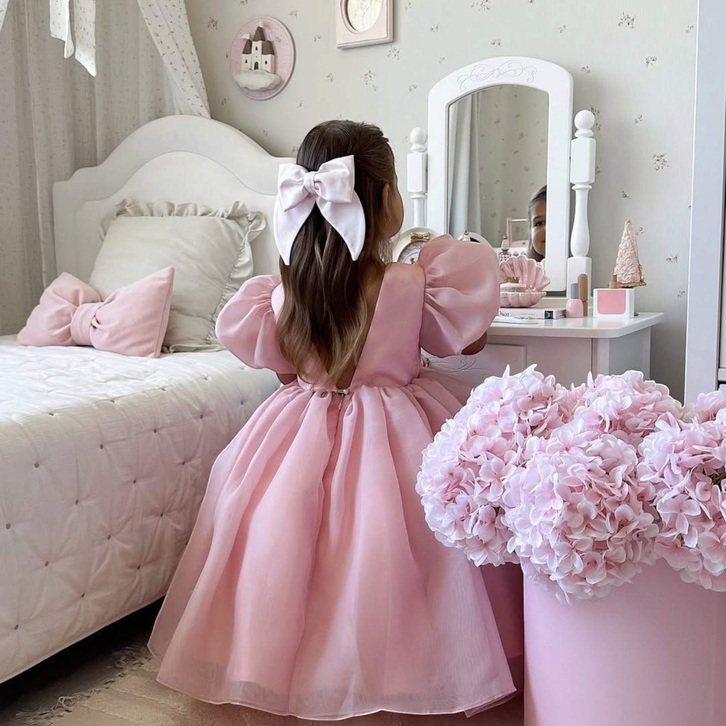 Girl Butterfly Pink Dress