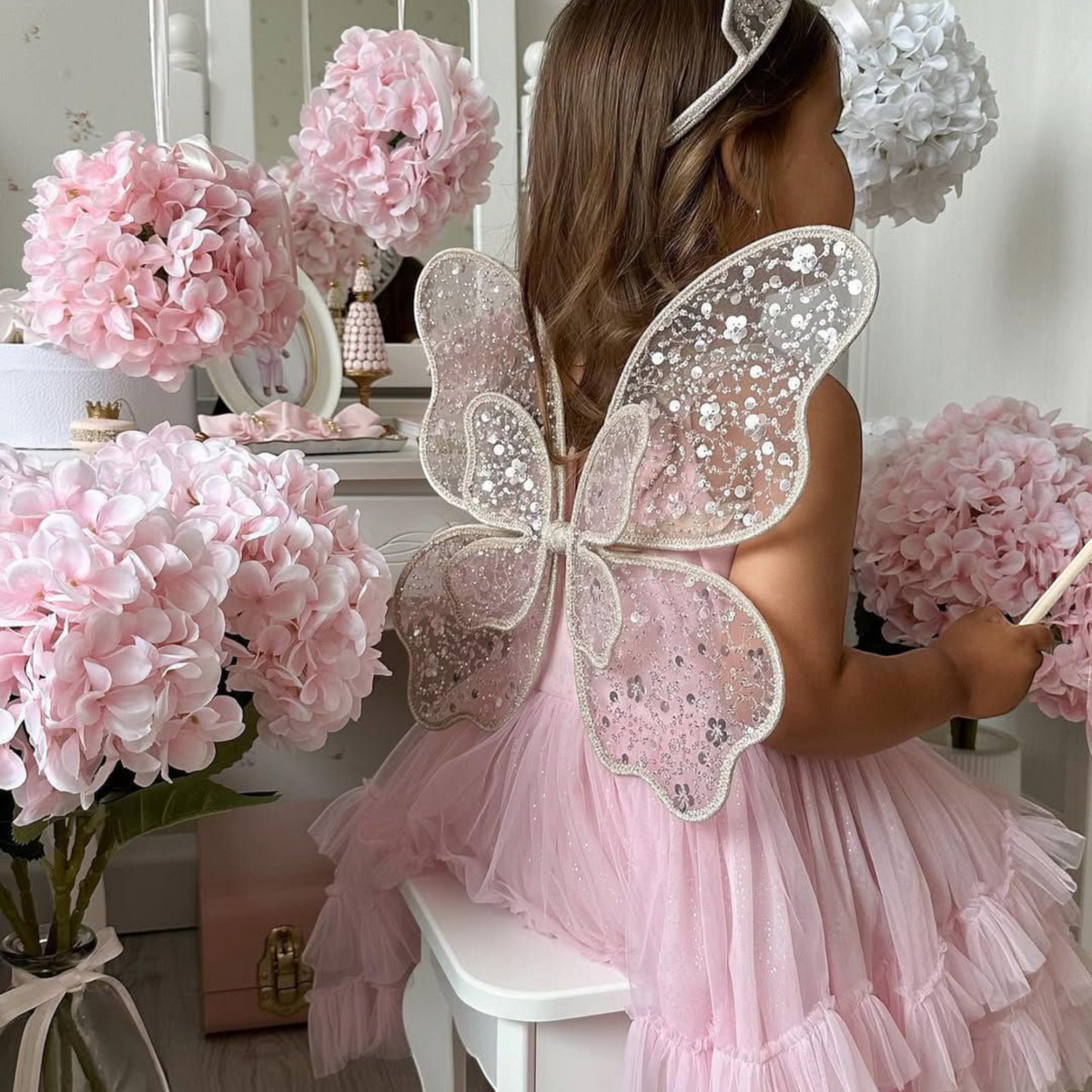 Butterfly Pink Dress (Butterfly 3) – side view