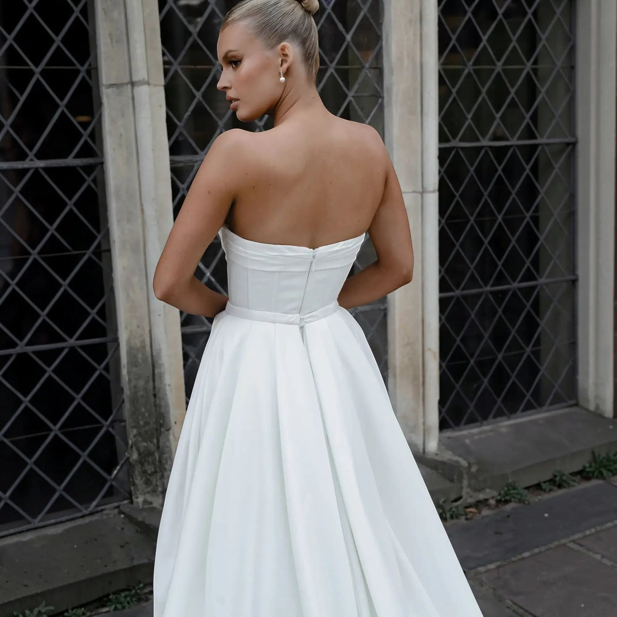 Bridal Gown Silk A-Line Wedding Dress, luxury bridal gown, additional product image 6 by SimmiUnique