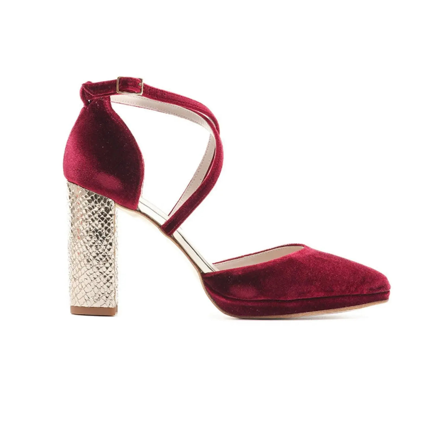 Red Strappy Block Heels – photo 7
