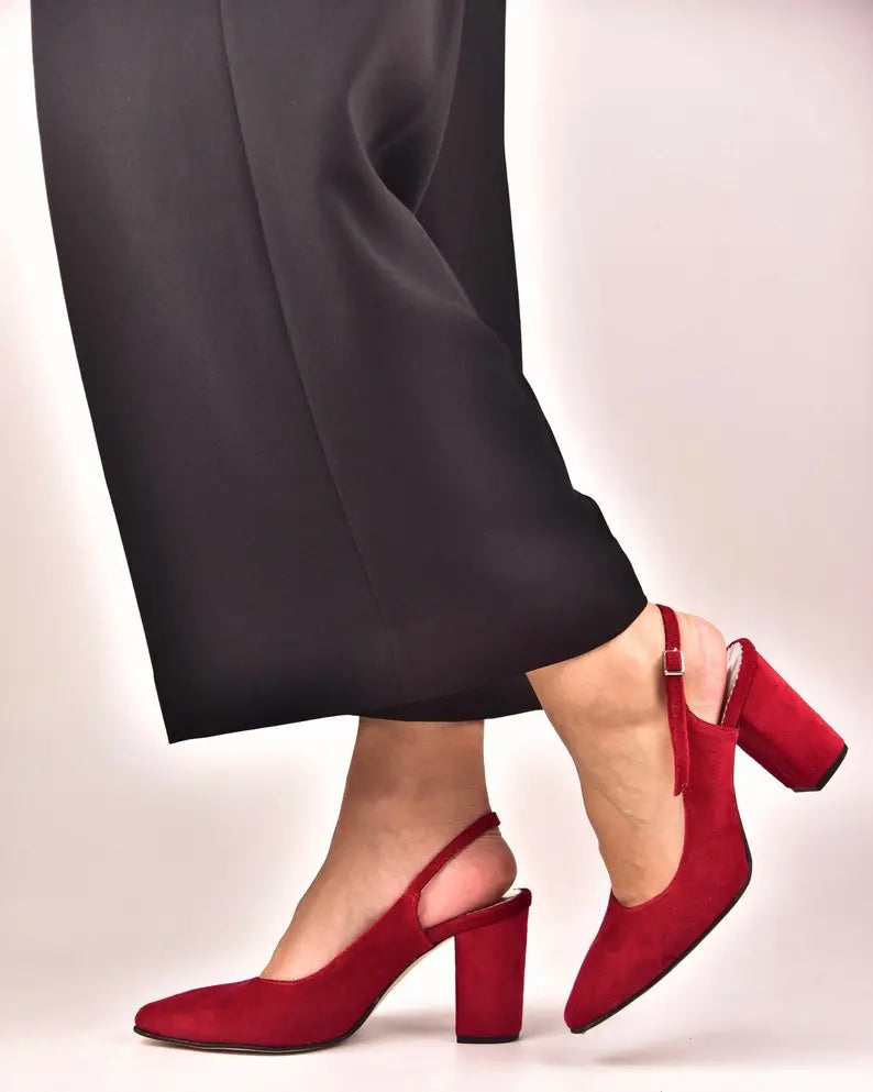 Red Bridal Shoes (Red) – full outfit view