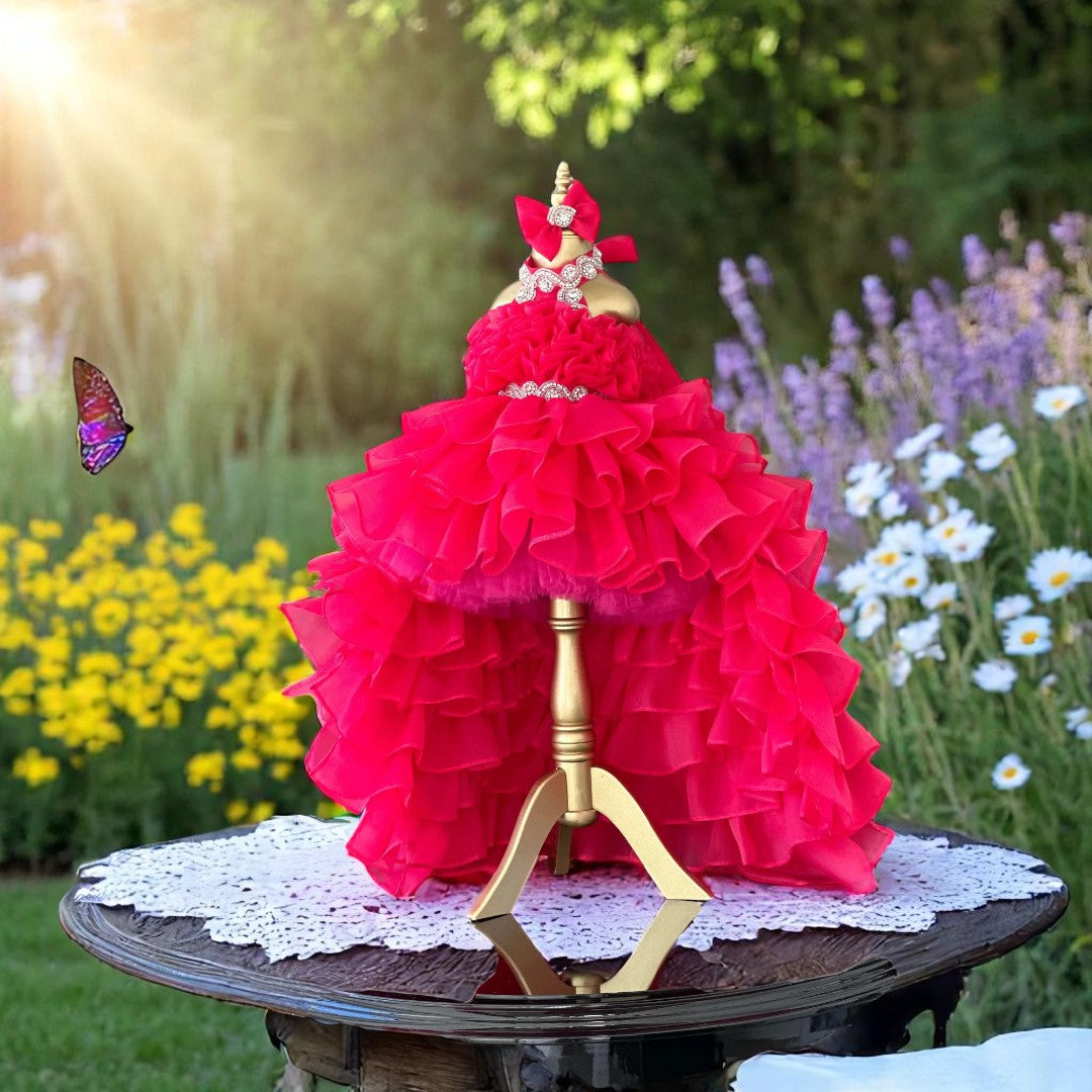 Princess Fuchsia Evening Dress for birthdays