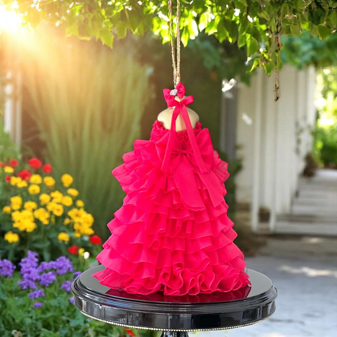 Princess Fuchsia Evening Dress – styled look